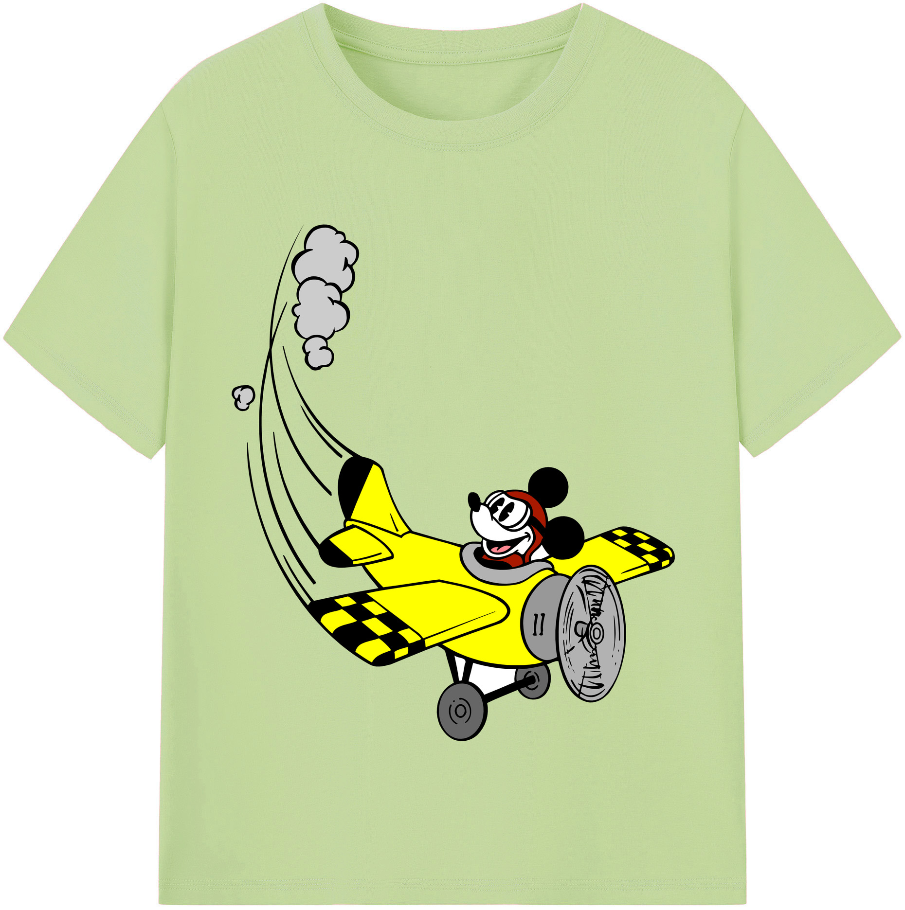 （画像用） ミッキーマウス Mickey Mouse 綿100％半袖Tシャツ（フロントプリント）